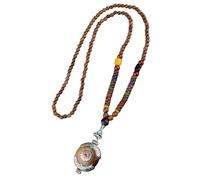 Elegant Wooden Bodhi Bead Pendant Necklace Collarbone Chain Designed For Those Seeking Serenity And Oriental Charm Fashionable Wood Pendant