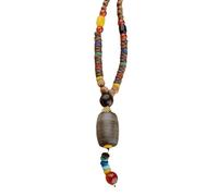Elegant Wooden Bodhi Bead Pendant Necklace Collarbone Chain Designed For Those Seeking Serenity And Oriental Charm Long Wooden Necklace