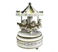 Elegant Wooden Carousel Music Box with Timeless Design and Relaxing Music for All Ages (K0211)