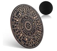 Elegant Wooden Dowsing Board Decorative Accent Black Circular Divination Tool with Graceful Aesthetics for Spiritual Ambiance and Home Decor