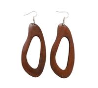Elegant Wooden Earrings Geometric Designs Lightweight And Comfortable Great For Enhancing Fall And Winter Fashion Styles