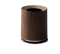 Elegant Wooden Grain Dual Compartment Trash Can for Home 12L Large Capacity Waste Bin with Base for Bedroom & Living Room Walnut Finish Stylish & Functional