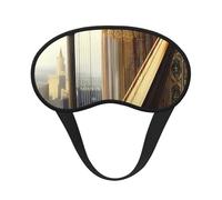 Elegant Wooden Harp Blackout Sleep Mask - Soft Adjustable Eye Mask for Full Light Blocking, Deep Sleep, Travel & Relaxation