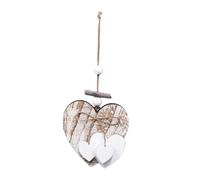 Elegant Wooden Heart Shaped Hanging Pendant Natural Wood Ornament For Bedroom And Party Decorations Wedding Window Decoration