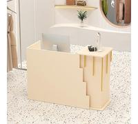 Elegant Wooden Reception Desk with Lockable Drawers Perfect for Office Salon or Store Stylish Apricot Finish Ideal for Hall and Customer Service Areas