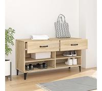 Elegant Wooden Shoe Cabinet 102x35x55 cm, Sonoma Oak - Space-Saving Entryway nizer, Versatile Shoe Storage, Stylish Shoe Rack for Home Decor