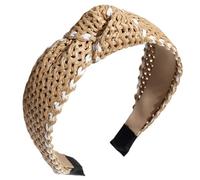 Elegant Woven Hair Bands Photo Booth Props Wide Headband Party Headpiece Garland Knotted Headband for Music Festivals