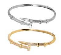 Elegant Zirconia Bracelet - Bridal Bangle for Wedding | Luxury Wrist Accessory with Comfortable Opening, Dainty Design Jewelry, Mother Birthday Gift, Prom Outfit Ornament