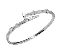 Elegant Zirconia Bracelet - Bridal Bangle for Wedding | Luxury Wrist Accessory with Comfortable Opening, Dainty Design Jewelry, Mother Birthday Gift, Prom Outfit Ornament