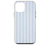 Elegante Light Blue and Gray Vertical Autumn Lines Pattern Case for iPhone 12 mini