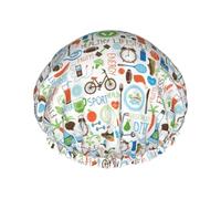 Elegantly The Nature Wildlands Activities Pattern Printed Shower Cap Soft, Lightweight,Shower Cap Women, Eco-Friendly,Breathable