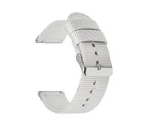 Elegantyl 18mm 20mm 22mm 24mm Quick Release Watch Band Nato Canvas Nylon Watch Strap Watch Accessories, White, 20mm