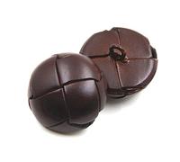 Elegantyl 5pcs Leather Buttons 15/18/20/23/26mm Black Brown Leather Button for Coats Jacket sewing accessories, Coffee, 20mm
