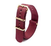 Elegantyl Nylon Watch Wristband with Gold Buckle Nylon Stripe Strap Watch Accessories 18mm 20mm 22mm 24mm, 20mm