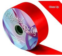 Eleganza 1 x Waterproof Poly Ribbon, Radiant Red, 50 mm x 91 m