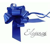 Eleganza 10 LARGE 50MM GIFT WRAP PULL BOWS ROYAL BLUE FOR FLOWERS, WEDDINGS ETC