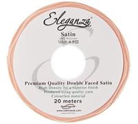 Eleganza 15 mm x 20 m Double Faced Satin, Champagne Gold