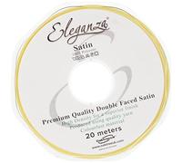 Eleganza 15 mm x 20 m Double Faced Satin, Pale Yellow