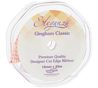 Eleganza 15 mm x 25 m Gingham Classic Ribbon, Red