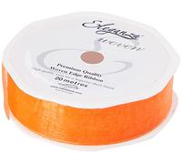 Eleganza 25 mm x 20 m Woven Edge Ribbon, Orange