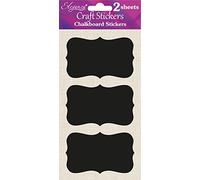 Eleganza Chalkboard Stickers, Synthetic Material, Black, 24 x 11.4 x 0.1 cm