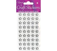 Eleganza Craft Stickers Small Flower x 45pcs Clear/Silver No.43