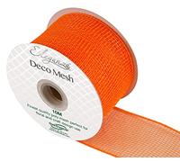 Eleganza Deco Mesh 63mm x 10m Orange No.04, Synthetic Material, 63 mm x 10 m