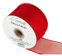 Eleganza Deco Mesh 63mm x 10m Red No.16, Synthetic Material, 63 mm x 10 m