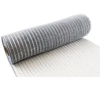 Eleganza Deco Mesh Metallic 25cm x 9.1m Silver No.24, Synthetic Material, 8.2 x 8.2 x 26.2 cm