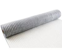 Eleganza Deco Mesh Metallic 53cm x 9.1m (10yds) Silver No.24