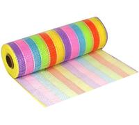 Eleganza Deco Mesh Pastel Rainbow 25cm x 9.1m (10yds) Pattern No.270