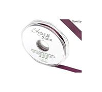 ELEGANZA Double Faced Satin 10mm x 20m Aubergine No.32, 10 mm x 20 m