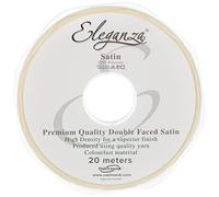 ELEGANZA Double Faced Satin 10mm x 20m Cream No.62