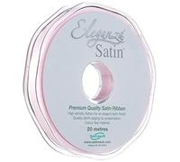 ELEGANZA Double Faced Satin 10mm x 20m Lt No.21, Light Pink, 10 mm x 20 m
