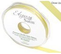 Eleganza Double Faced Satin 10mm x 20m Pale Yellow No.10, 10 mm x 20 m