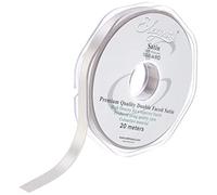 ELEGANZA Double Faced Satin 10mm x 20m Silver No.24, 10 mm x 20 m