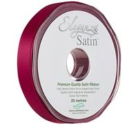 ELEGANZA Double Faced Satin 15mm x 20m Burgundy No.17, 15 mm x 20 m