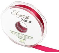 Eleganza Double Faced Satin 15mm x 20m Deep Cerise No.30, 15 mm x 20 m