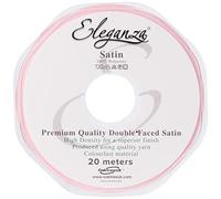 ELEGANZA Double Faced Satin 15mm x 20m Lt Pink No.21, 15 mm x 20 m