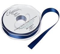ELEGANZA Double Faced Satin 15mm x 20m Midnight Blue No.19, 15 mm x 20 m