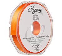 ELEGANZA Double Faced Satin 15mm x 20m Orange No.04, 15 mm x 20 m