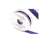 ELEGANZA Double Faced Satin 15mm x 20m Plum No.49, 15 mm x 20 m