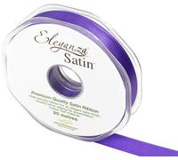 ELEGANZA Double Faced Satin 15mm x 20m Purple No.36, 15 mm x 20 m