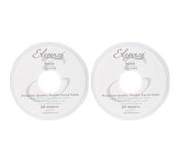 Eleganza Double Faced Satin 15mm x 20m White No.01 (Pack of 2)