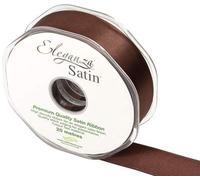 ELEGANZA Double Faced Satin 25mm x 20m Chocolate No.58, 25 mm x 20 m