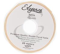 ELEGANZA Double Faced Satin 25mm x 20m Cream No.62, 25 mm x 20 m