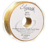 ELEGANZA Double Faced Satin 25mm x 20m Gold No.35, 25 mm x 20 m
