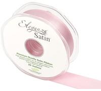 Eleganza Double Faced Satin 25mm x 20m Lt Pink No.21, 25 mm x 20 m