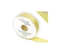 ELEGANZA Double Faced Satin 25mm x 20m Pale Yellow No.10, 25 mm x 20 m