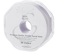 ELEGANZA Double Faced Satin 25mm x 20m White No.01, 25 mm x 20 m